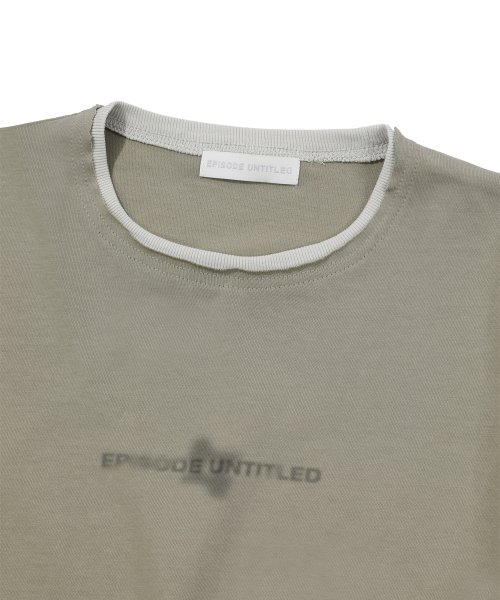 EPISODE UNTITLED(エピソードアンタイトルド)の「MATCH COLORS LOGO PRINT T-SHIRT_MINT KHAKI(Tシャツ/カットソー・レディース・その他・2/3)」の3枚目の写真