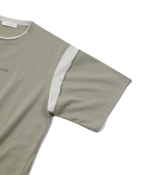 EPISODE UNTITLED(エピソードアンタイトルド)の「MATCH COLORS LOGO PRINT T-SHIRT_MINT KHAKI(Tシャツ/カットソー・レディース・その他・2/3)」の5枚目の写真