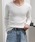 GLARE�i�O���A�j�́u�yGLARE�z��d�P V�l�b�N�j�b�g / Double-knit V-neck sweater�i�j�b�g/�Z�[�^�[�j�v�b�z���C�g