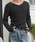 GLARE�i�O���A�j�́u�yGLARE�z��d�P V�l�b�N�j�b�g / Double-knit V-neck sweater�i�j�b�g/�Z�[�^�[�j�v�b�`���R�[��