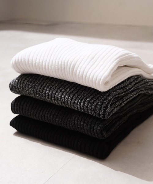 GLARE(グレア)の「【GLARE】二重臼 Vネックニット / Double-knit V-neck sweater(ニット/セーター・メンズ・ホワイト/チャコール/ブラック/グレー・M/L)」の6枚目の写真