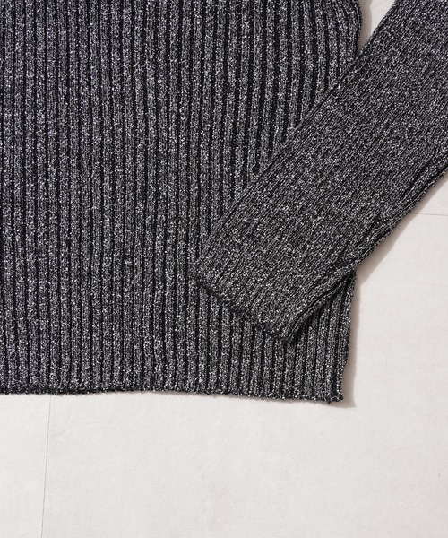 GLARE(グレア)の「【GLARE】二重臼 Vネックニット / Double-knit V-neck sweater(ニット/セーター・メンズ・ホワイト/チャコール/ブラック/グレー・M/L)」の9枚目の写真