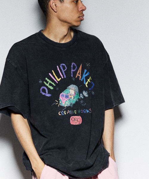 PHILIPPAKER（フィリップペイカー）の「ビエムシーミニバスクレヨン半袖Tシャツピグメントヴィンテージブラック（Tシャツ/カットソー・レディース・その他・MEDIUM/LARGE/X-LARGE）」の21枚目の写真