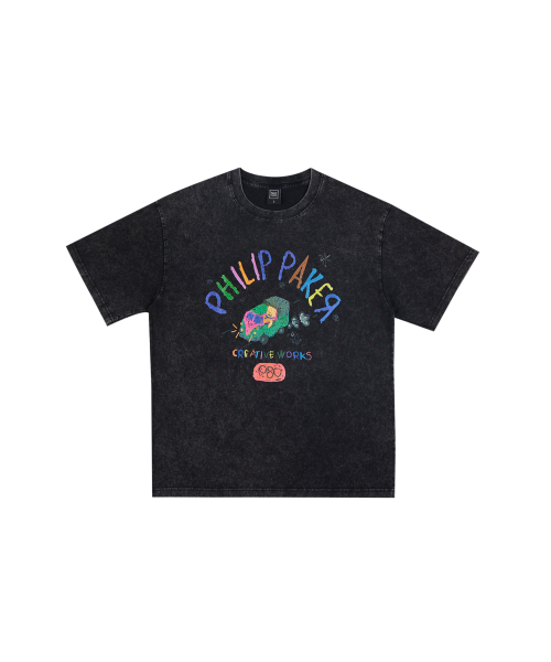 PHILIPPAKER（フィリップペイカー）の「ビエムシーミニバスクレヨン半袖Tシャツピグメントヴィンテージブラック（Tシャツ/カットソー・レディース・その他・MEDIUM/LARGE/X-LARGE）」の14枚目の写真