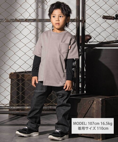 WASK（ワスク）の「アウトポケットストレッチデニムパンツ（デニムパンツ・キッズ・ブラック/ネイビー・140cm/130cm/150cm/160cm）」の3枚目の写真