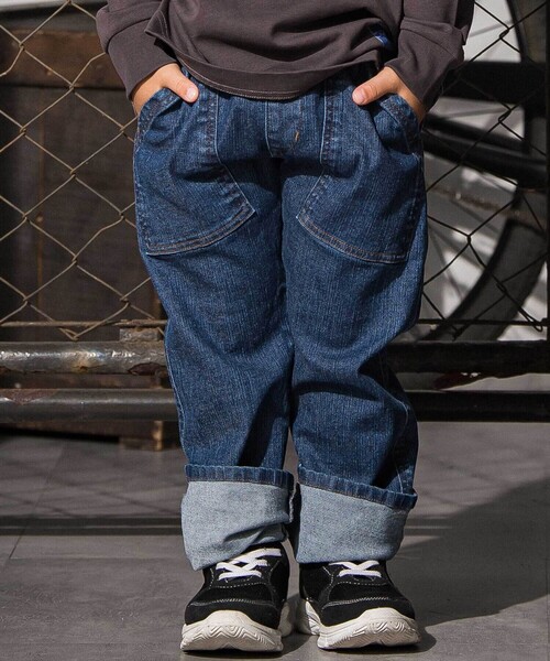 WASK（ワスク）の「アウトポケットストレッチデニムパンツ（デニムパンツ・キッズ・ブラック/ネイビー・140cm/130cm/150cm/160cm）」の6枚目の写真