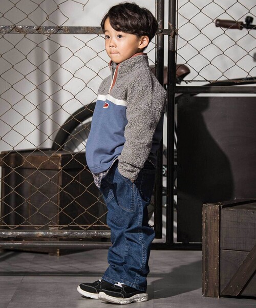 WASK（ワスク）の「アウトポケットストレッチデニムパンツ（デニムパンツ・キッズ・ブラック/ネイビー・140cm/130cm/150cm/160cm）」の7枚目の写真