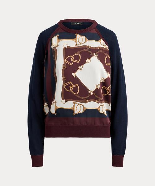 LAUREN RALPH LAUREN(ローレン ラルフ ローレン)の「エクエステリアンプリント コットンブレンド セーター(ニット/セーター・レディース・ネイビー系1・XS/S/M/L)」の7枚目の写真