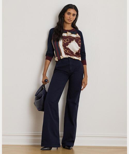 LAUREN RALPH LAUREN(ローレン ラルフ ローレン)の「エクエステリアンプリント コットンブレンド セーター(ニット/セーター・レディース・ネイビー系1・XS/S/M/L)」の6枚目の写真