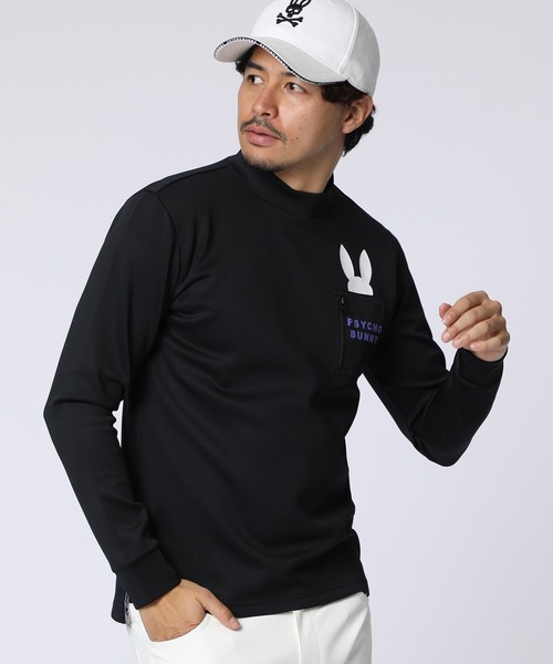 Psycho Bunny（サイコバニー）の「[GOLF]アームロゴ ポケットバニーモックネックTシャツ（Tシャツ/カットソー・メンズ・ライトグレー/ホワイト/ブラック・MEDIUM/X-LARGE/LARGE）」の3枚目の写真