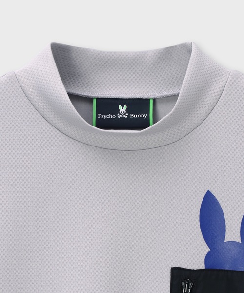 Psycho Bunny（サイコバニー）の「[GOLF]アームロゴ ポケットバニーモックネックTシャツ（Tシャツ/カットソー・メンズ・ライトグレー/ホワイト/ブラック・MEDIUM/X-LARGE/LARGE）」の19枚目の写真
