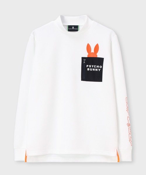 Psycho Bunny（サイコバニー）の「[GOLF]アームロゴ ポケットバニーモックネックTシャツ（Tシャツ/カットソー・メンズ・ライトグレー/ホワイト/ブラック・MEDIUM/X-LARGE/LARGE）」の7枚目の写真