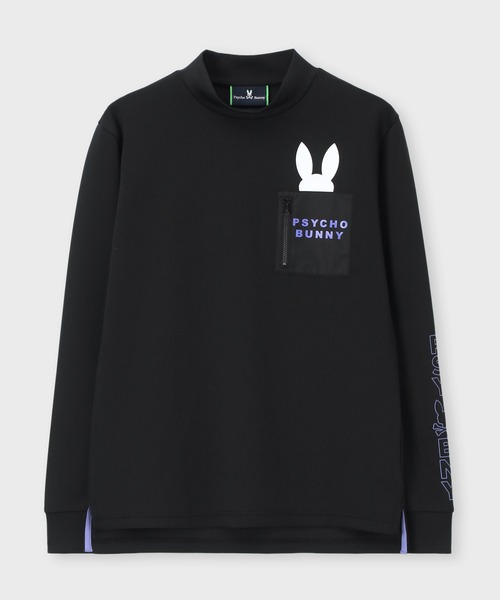 Psycho Bunny（サイコバニー）の「[GOLF]アームロゴ ポケットバニーモックネックTシャツ（Tシャツ/カットソー・メンズ・ライトグレー/ホワイト/ブラック・MEDIUM/X-LARGE/LARGE）」の12枚目の写真