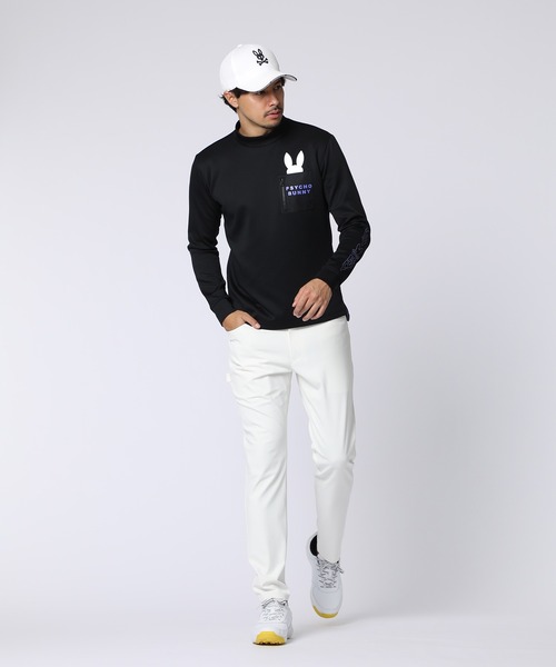 Psycho Bunny（サイコバニー）の「[GOLF]アームロゴ ポケットバニーモックネックTシャツ（Tシャツ/カットソー・メンズ・ライトグレー/ホワイト/ブラック・MEDIUM/X-LARGE/LARGE）」の11枚目の写真