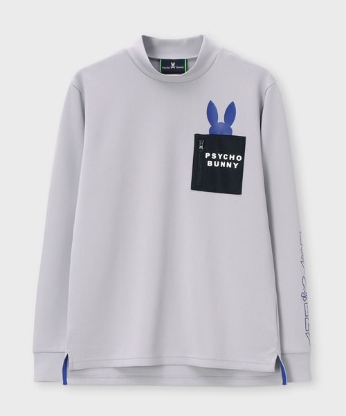 Psycho Bunny（サイコバニー）の「[GOLF]アームロゴ ポケットバニーモックネックTシャツ（Tシャツ/カットソー・メンズ・ライトグレー/ホワイト/ブラック・MEDIUM/X-LARGE/LARGE）」の17枚目の写真