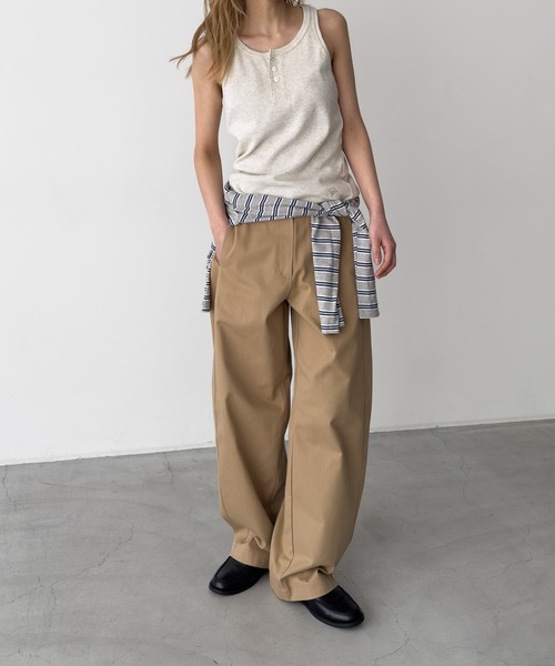 CANAL JEAN(キャナルジーン)の「FAITH MILLS CORP サーマルタンク(タンクトップ・レディース・チャコールグレー/オートミール/サックスブルー・ONE SIZE)」の11枚目の写真