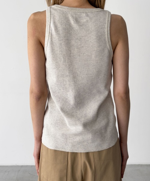 CANAL JEAN(キャナルジーン)の「FAITH MILLS CORP サーマルタンク(タンクトップ・レディース・チャコールグレー/オートミール/サックスブルー・ONE SIZE)」の14枚目の写真