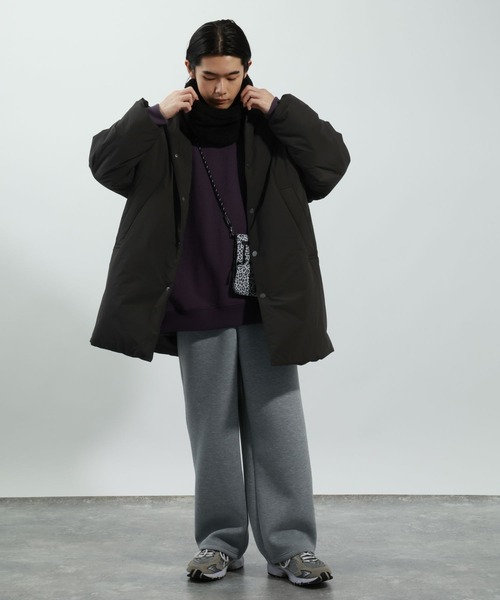 BAYFLOW（ベイフロー）の「ＮＹオーバーコート（ステンカラーコート・メンズ・ブラック/ブラウン・LARGE/MEDIUM）」の5枚目の写真