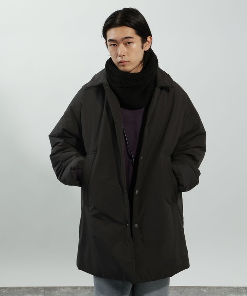 BAYFLOW（ベイフロー）の「ＮＹオーバーコート（ステンカラーコート・メンズ・ブラック/ブラウン・LARGE/MEDIUM）」の6枚目の写真