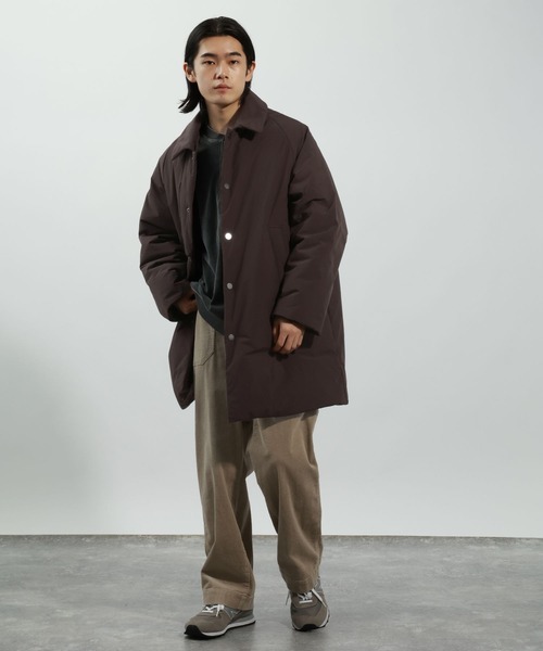 BAYFLOW（ベイフロー）の「ＮＹオーバーコート（ステンカラーコート・メンズ・ブラック/ブラウン・LARGE/MEDIUM）」の10枚目の写真