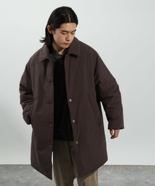 BAYFLOW（ベイフロー）の「ＮＹオーバーコート（ステンカラーコート・メンズ・ブラック/ブラウン・LARGE/MEDIUM）」の11枚目の写真