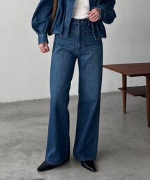 CAPRICIEUX LE'MAGE | 【低身長サイズあり/セットアップ対応】スリットポケットストレートデニム(デニムパンツ)