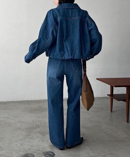 CAPRICIEUX LE'MAGE（カプリシューレマージュ）の「【低身長サイズあり/セットアップ対応】スリットポケットストレートデニム（デニムパンツ・レディース・ブルー系その他/ブルー・PS/38/36）」の6枚目の写真