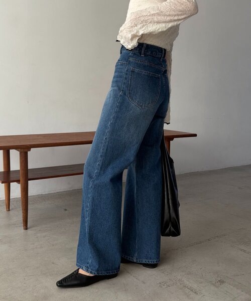 CAPRICIEUX LE'MAGE（カプリシューレマージュ）の「【低身長サイズあり/セットアップ対応】スリットポケットストレートデニム（デニムパンツ・レディース・ブルー系その他/ブルー・PS/38/36）」の13枚目の写真