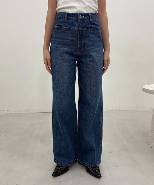 CAPRICIEUX LE'MAGE（カプリシューレマージュ）の「【低身長サイズあり/セットアップ対応】スリットポケットストレートデニム（デニムパンツ・レディース・ブルー系その他/ブルー・PS/38/36）」の15枚目の写真