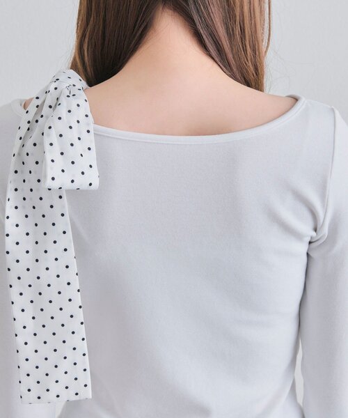 OLIVE des OLIVE（オリーブデオリーブ）の「肩リボンTシャツ（Tシャツ/カットソー・レディース・ブラック/オフホワイト/トップグレー・FREE）」の22枚目の写真