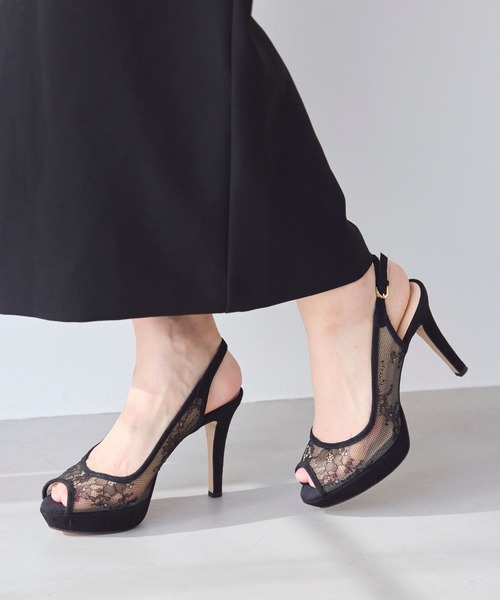 SEVEN TWELVE THIRTY（セヴントゥエルヴサーティー）の「チュールストームサンダル（サンダル・レディース・ブラック/セージグリーン/ブラック系その他・23cm/23.5cm/24cm/24.5cm/22cm/22.5cm）」の2枚目の写真