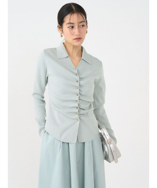 LAGUNAMOON（ラグナムーン）の「ギャザーデザインニット×スカートセットアップ（ワンピース・レディース・ブラック/ミント・MEDIUM/SMALL）」の21枚目の写真