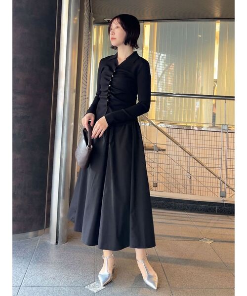 LAGUNAMOON(ラグナムーン)の「ギャザーデザインニット×スカートセットアップ 【オフィスカジュアル】【セットアップ】(ワンピース・レディース・ブラック/ミント・MEDIUM/SMALL)」の16枚目の写真