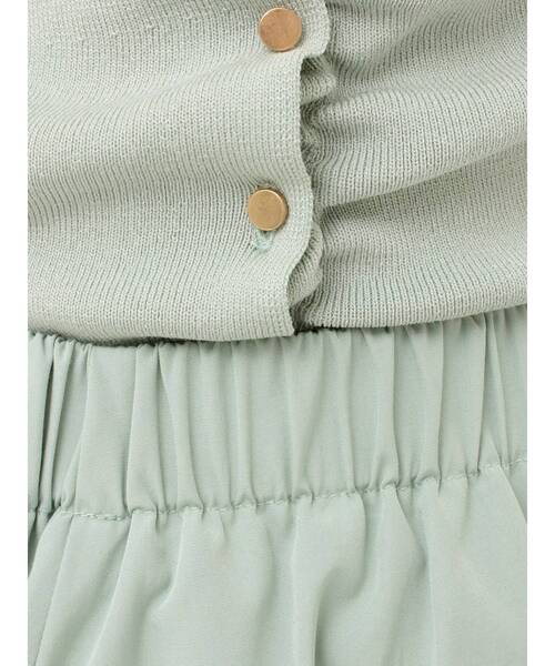 LAGUNAMOON（ラグナムーン）の「ギャザーデザインニット×スカートセットアップ（ワンピース・レディース・ブラック/ミント・MEDIUM/SMALL）」の10枚目の写真