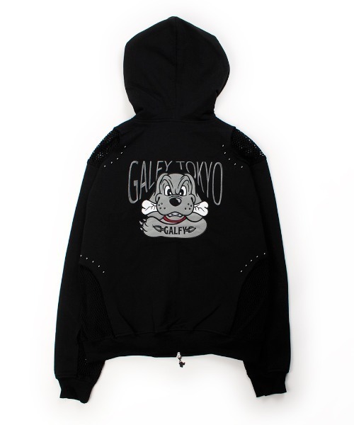 GALFY(ガルフィー)の「A'GEM/9 × .kom 『GALFY/ガルフィー』チラリズムパーカー(パーカー・メンズ・A/ブラック・XXL)」の8枚目の写真