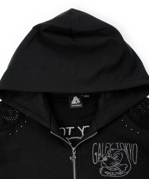 GALFY(ガルフィー)の「A'GEM/9 × .kom 『GALFY/ガルフィー』チラリズムパーカー(パーカー・メンズ・A/ブラック・XXL)」の11枚目の写真