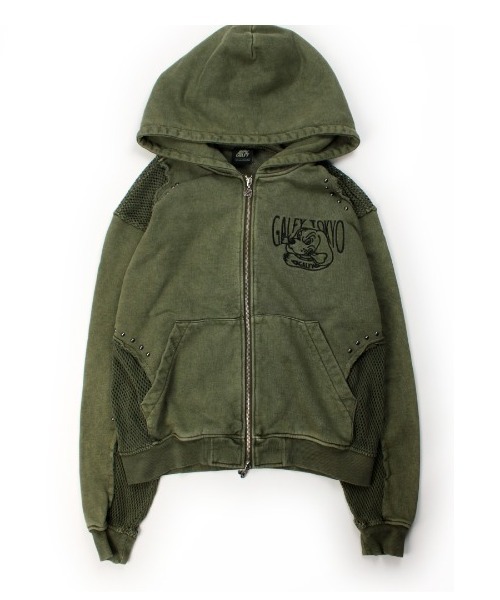 GALFY(ガルフィー)の「A'GEM/9 × .kom 『GALFY/ガルフィー』チラリズムパーカー(パーカー・メンズ・A/ブラック・XXL)」の10枚目の写真