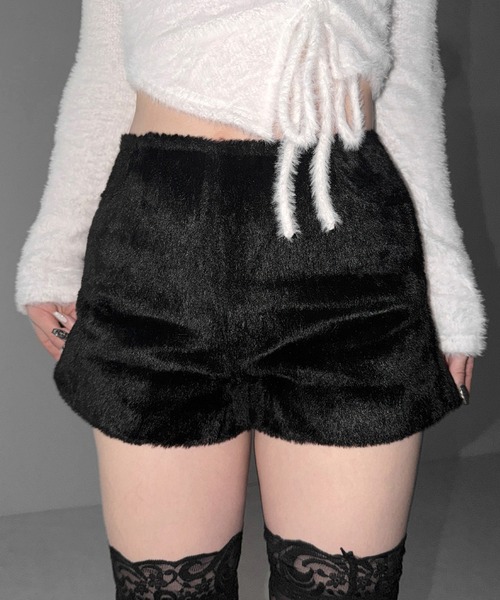 2color ／インパン裏地付き 】シャギーファータイトショートパンツ