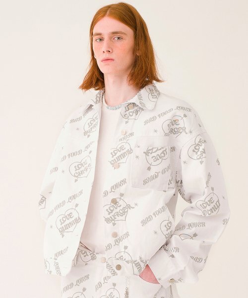 MAINBOOTH(メインブース)の「Love JF Denim Jacket(WHITE)(デニムジャケット・メンズ・その他・ONE SIZE)」の1枚目の写真