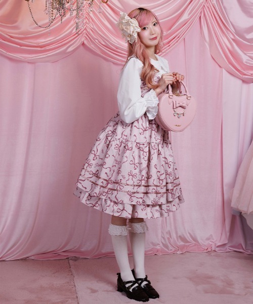 axes femme POETIQUE（アクシーズファムポエティック）の「チャーム使いハートバッグ（ショルダーバッグ・レディース・ピンク/レッド・FREE）」の3枚目の写真