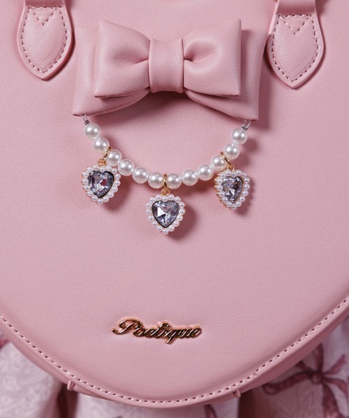 axes femme POETIQUE（アクシーズファムポエティック）の「チャーム使いハートバッグ（ショルダーバッグ・レディース・ピンク/レッド・FREE）」の6枚目の写真