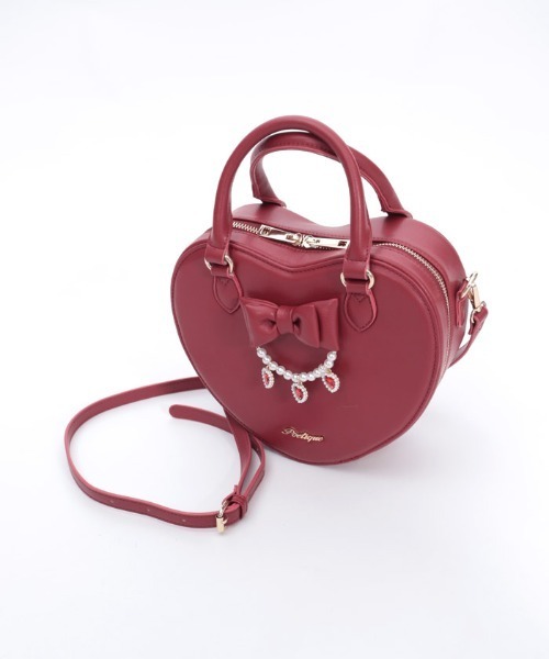 axes femme POETIQUE（アクシーズファムポエティック）の「チャーム使いハートバッグ（ショルダーバッグ・レディース・ピンク/レッド・FREE）」の7枚目の写真