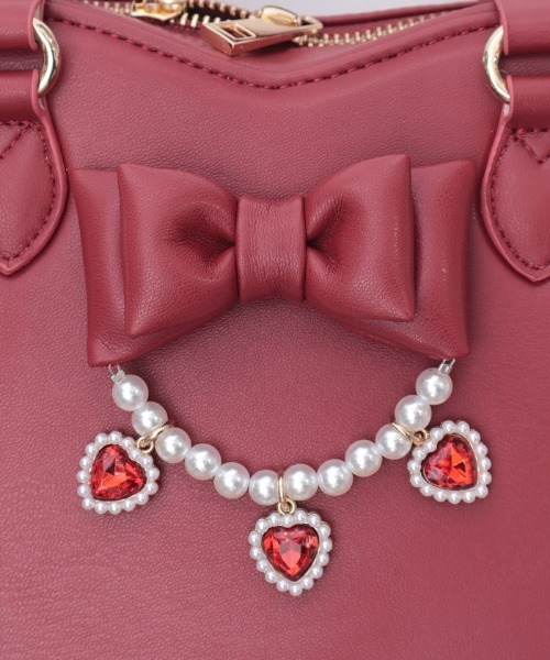 axes femme POETIQUE（アクシーズファムポエティック）の「チャーム使いハートバッグ（ショルダーバッグ・レディース・ピンク/レッド・FREE）」の12枚目の写真