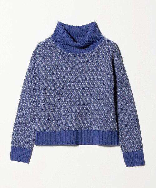 A DAY IN THE LIFE UNITED ARROWS(アデイインザライフユナイテッドアローズ)の「ラメ バイアスジャガード オフタートルニット コバルト <A DAY IN THE LIFE>(ニット/セーター・レディース・コバルトブルー・FREE)」の7枚目の写真