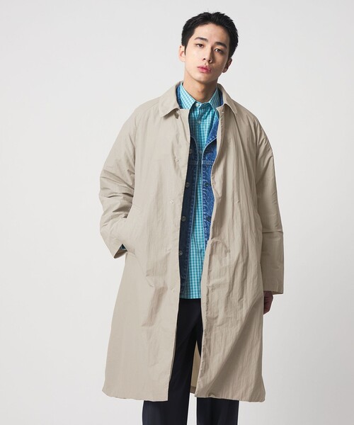 CITEN（シテン）の「＜CITEN＞パッカブル3WAYステンカラーコート（ステンカラーコート・メンズ・ブラック/ライトグレー・L/M）」の2枚目の写真