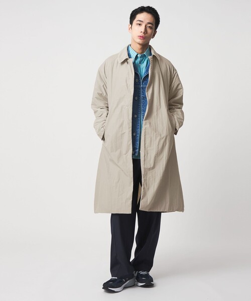 CITEN（シテン）の「＜CITEN＞パッカブル3WAYステンカラーコート（ステンカラーコート・メンズ・ブラック/ライトグレー・L/M）」の21枚目の写真