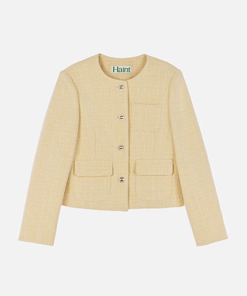 HAINT(ヘイント)の「SAINT NO COLLAR TWEED JACKET(その他アウター・レディース・その他・FREE)」の2枚目の写真