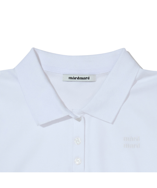 MARDMARD(マードマード)の「ホリデーPKクロップTシャツ-ホワイト(ポロシャツ・レディース・その他・FREE)」の3枚目の写真