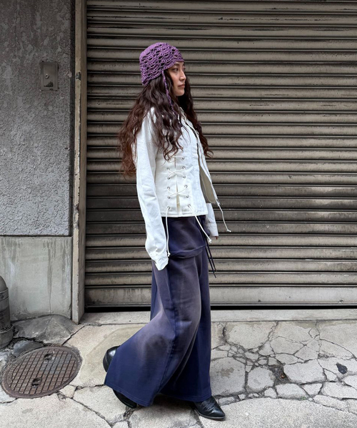 Oriens JOURNAL STANDARD(オリエンス ジャーナルスタンダード)の「ブリーチドスウェットスカート(スカート・レディース・レッド/ネイビー・FREE)」の14枚目の写真