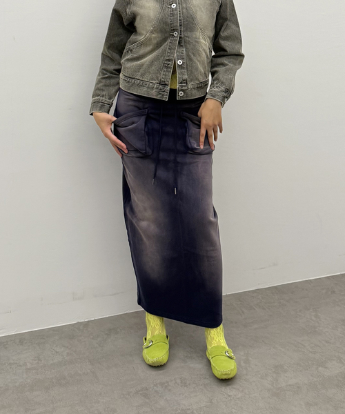 Oriens JOURNAL STANDARD(オリエンス ジャーナルスタンダード)の「ブリーチドスウェットスカート(スカート・レディース・レッド/ネイビー・FREE)」の22枚目の写真